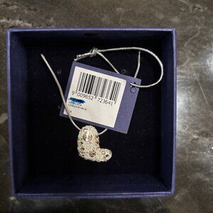 NIB Swarovski Alana Heart Pendant with clear/pink crystals
